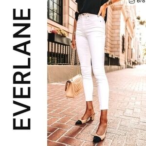 EVERLANE, WHITE  HIGH RISE SKINNY JEANS SIZE 16 NWT